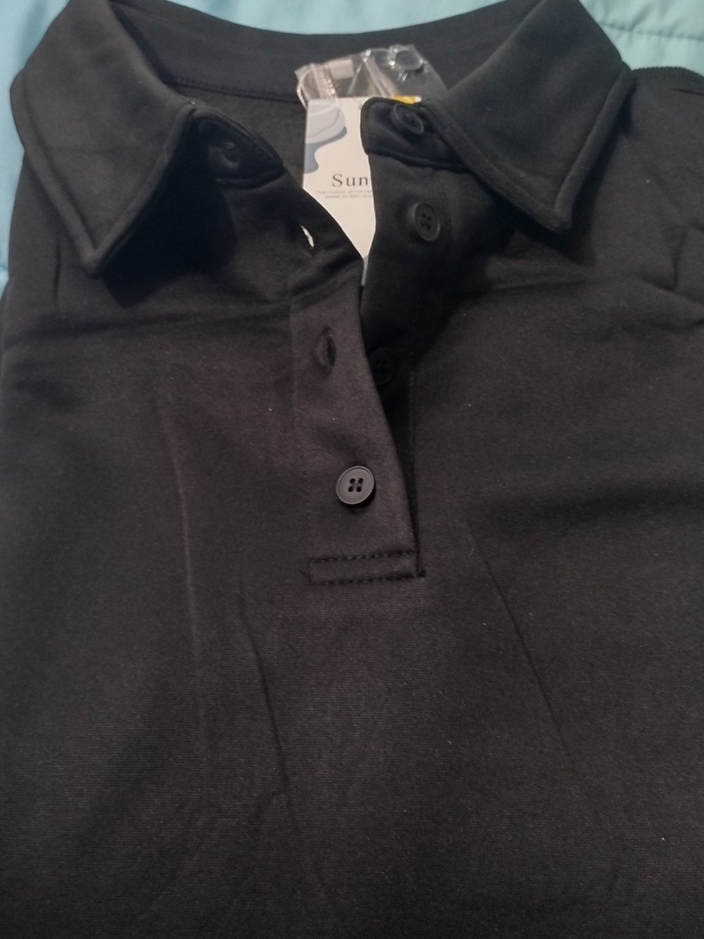 Sunspel Women's Black Sweatshirt Half Button Polo Collar Pullover Oversized SzL
